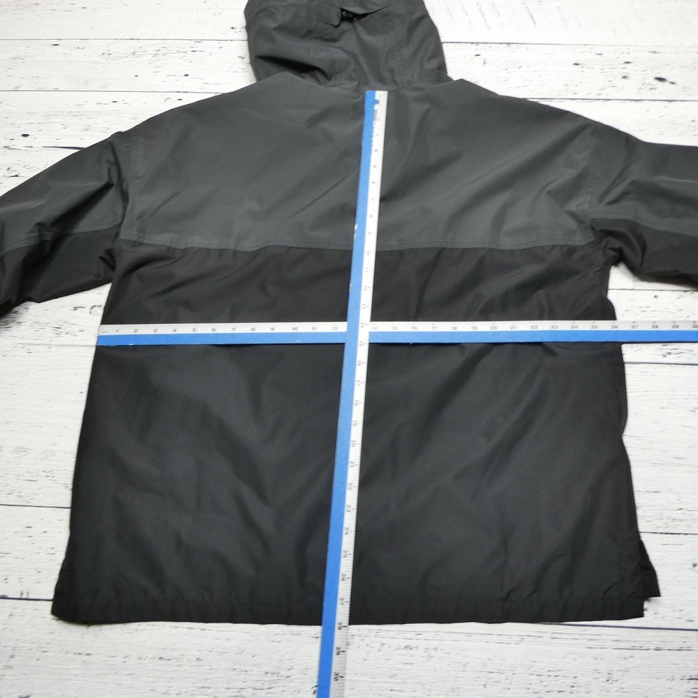 Eddie Bauer Jacket Womens Large Black Gray WeatherEdge Hooded Pullover Anorak - Picture 7 of 9